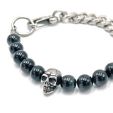 Obsidian Skull Bracelet